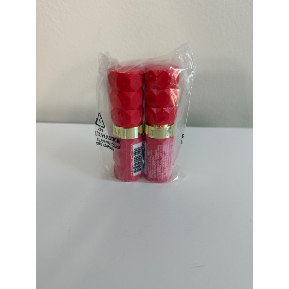 Milani Color Fetish Matte Lipstick Women 0.14oz 390 Red Flag Lot of 2 NWT